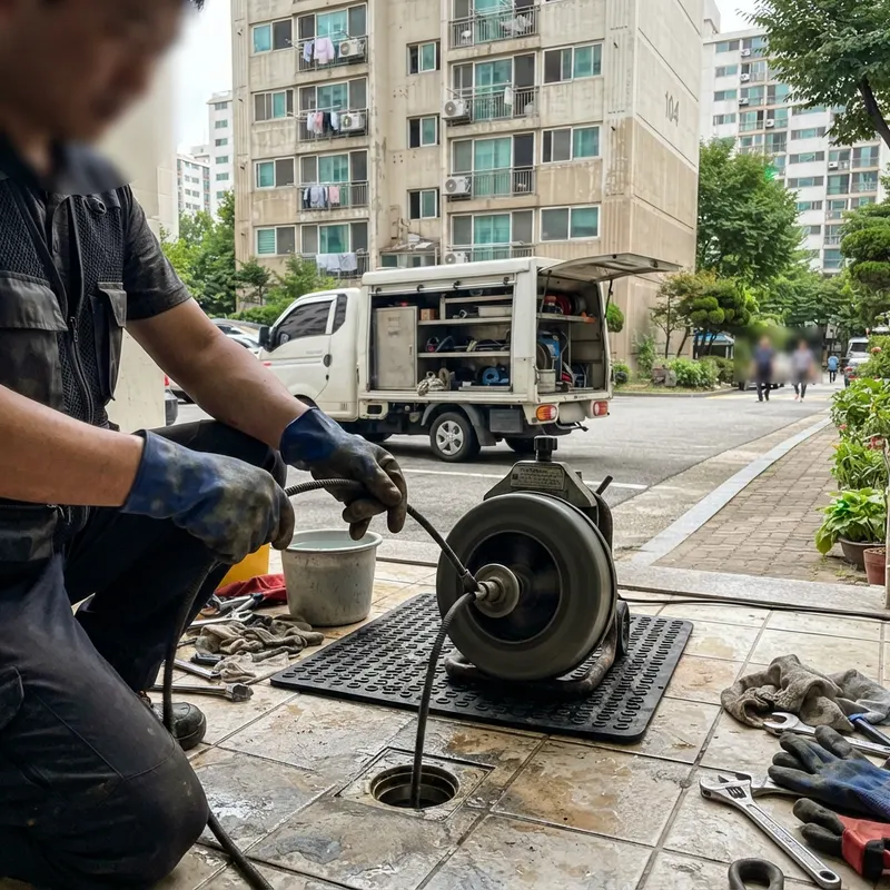 서부면 하수구막힘 현장
